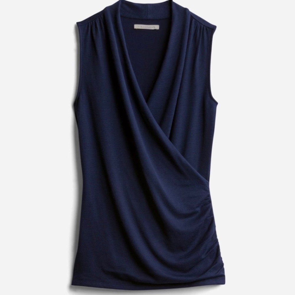 41 HAWTHORN - Benni Wrap Front Ruched Knit Top - SP